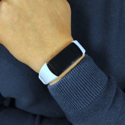 Czarny smartwatch męski damski Rubicon RNCE59 SMARUB077 + BIAŁY PASEK