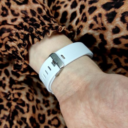 Czarny smartwatch męski damski Rubicon RNCE59 SMARUB077 + BIAŁY PASEK