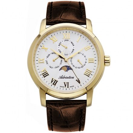 Zegarek Męski Adriatica na Pasku A8134.1233QF - Multifunction Swiss Made