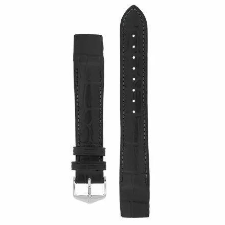 Czarny pasek skórzany 16 mm HIRSCH Duke 01028050OE-1-16 (L)