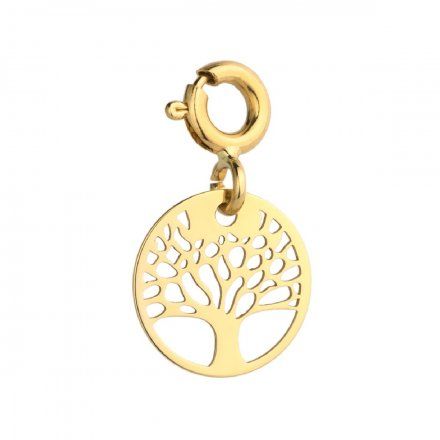 Biżuteria SAXO Zawieszka Charms złota drzewko szczęścia 6-20-Z00245-0.32