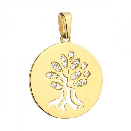 Biżuteria SAXO Zawieszka złota drzewko szczęścia 6-21-Z00235-1.45