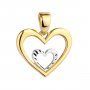 Biżuteria SAXO Zawieszka złota dwukolorowa serce w sercu 6-25-Z00222-0.92