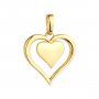 Biżuteria SAXO Zawieszka złota dwukolorowa serce w ser25-Z00223cu 6--2-0.72