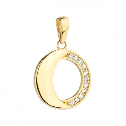 Biżuteria SAXO Zawieszka złote koło wysadzane cyrkoniami 6-25-Z00229-0.74