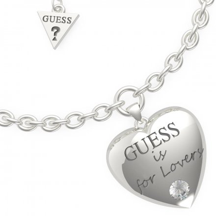 Biżuteria Guess damska bransoletka srebrna serce UBB70034-S