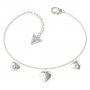 Srebrna bransoletka Guess z sercami GUESS IS FOR LOVERS UBB70037-S