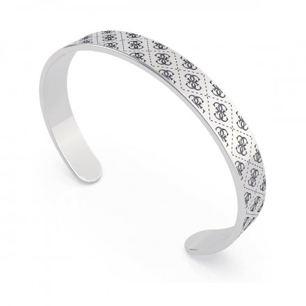 Srebrna bransoletka Guess logowana sztywna GUESS GOLDEN HOUR UBB70141-S