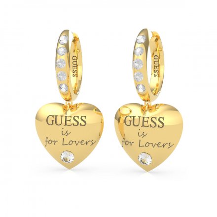 Biżuteria Guess kolczyki złote Guess Is For Lovers UBE70111