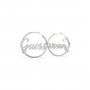 Srebrne kolczyki Guess koła z logo GUESS DREAM&LOVE UBE70130