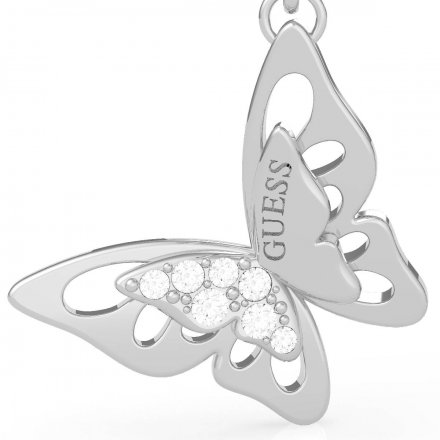 Biżuteria Guess kolczyki srebrne wiszące Fly Away UBE70190