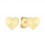 Złote kolczyki serca diamentowane wkrętki • ZŁOTO 585 1.01 g