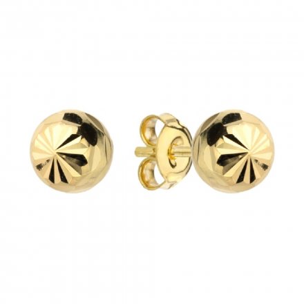 Biżuteria SAXO Kolczyki Złote Kulki Diamentowane 7-21-K00587-0.89