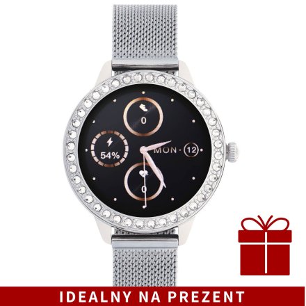 Smartwatch Garett Lady Kate RT srebrny z bransoletą 5904238480595