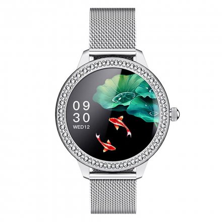 Smartwatch Garett Lady Kate RT srebrny z bransoletą 5904238480595