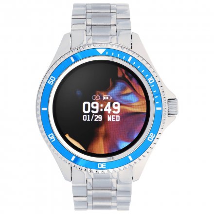Smartwatch Garett Men Ocean RT srebrno-niebieski z bransoletą 5904238480571