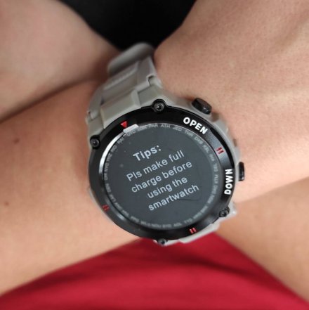 Smartwatch Garett Sport Combat RT beżowy z paskiem 5904238480861