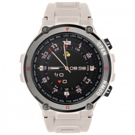 Smartwatch Garett Sport Combat RT beżowy z paskiem 5904238480861