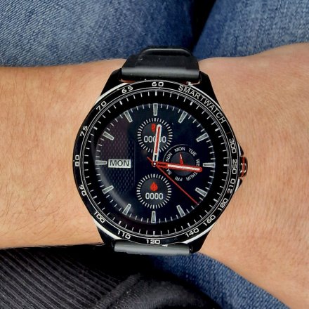 Smartwatch Garett Sport Factory RT czarny z paskiem 5904238480793