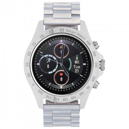 Smartwatch Garett V8 RT srebrny z bransoletą