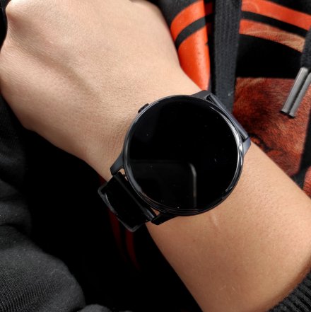 Czarny smartwatch męski damski Rubicon RNCE40 PRO SMARUB060