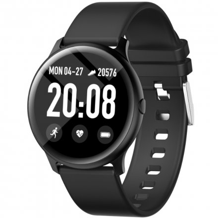 Czarny smartwatch męski damski Rubicon RNCE40 PRO SMARUB060