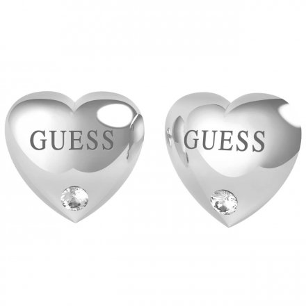 Srebrne kolczyki Guess serca GUESS IS FOR LOVERS UBE70104