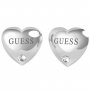 Srebrne kolczyki Guess serca GUESS IS FOR LOVERS UBE70104