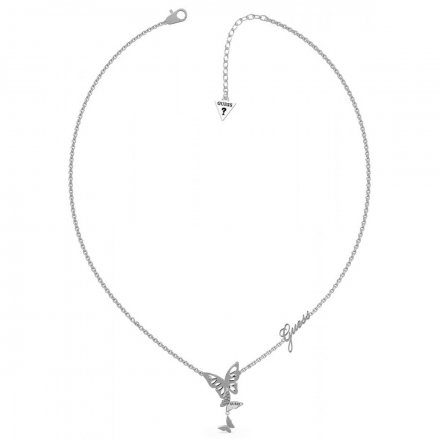 Srebrny naszyjnik Guess z motylkami GUESS FLY AWAY UBN70083