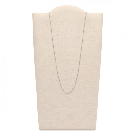 Srebrny długi naszyjnik Fossil łańcuszek ankier JF03590040