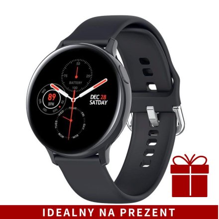 Smartwatch Pacific 24-6 Czarny z paskiem Ciśnienie Tlen Puls Kroki