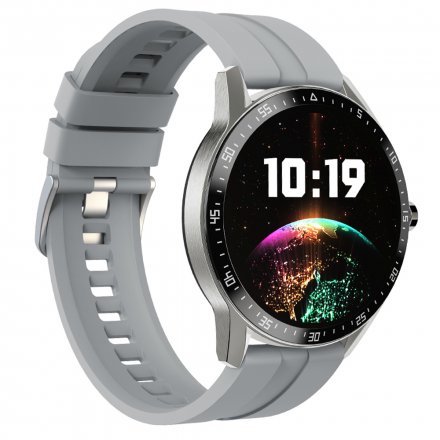 Szary sportowy smartwatch Tętno Kroki Tryby sportowe G.Rossi SW018-2