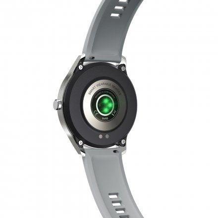 Szary sportowy smartwatch Tętno Kroki Tryby sportowe G.Rossi SW018-2