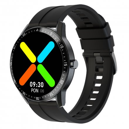 Czarny sportowy smartwatch Tętno Kroki Tryby sportowe G.Rossi  SW018-3