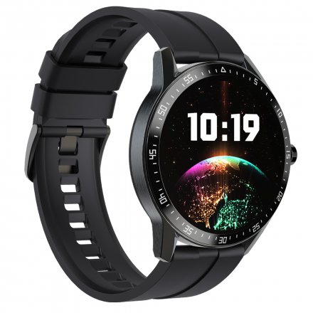 Czarny sportowy smartwatch Tętno Kroki Tryby sportowe G.Rossi  SW018-3