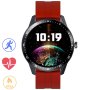 Czerwony sportowy smartwatch Tętno Kroki Tryby sportowe G.Rossi SW018-4