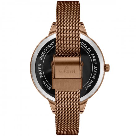Zegarek damski G.Rossi brązowy z bransoletką G.R10296B-2B3