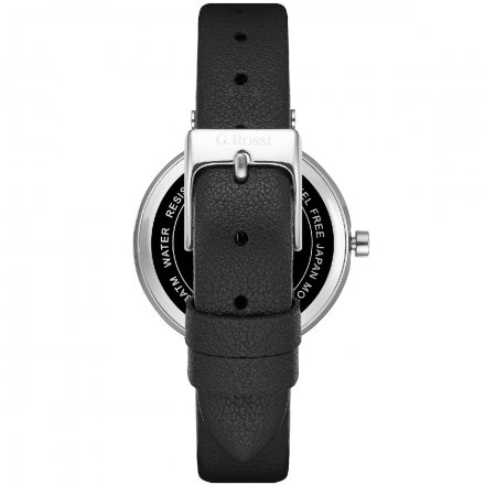 Zegarek G.Rossi srebrny z czarnym paskiem G.R10995A2-1A1