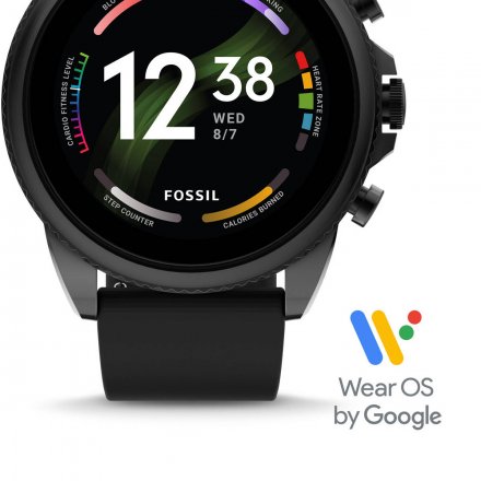 Smartwatch Fossil 6 GEN z czarnym paskiem silikonowym FTW4061