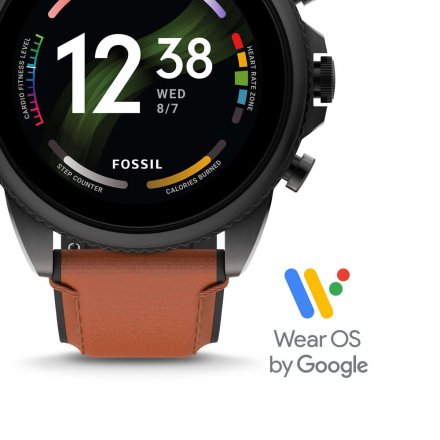 Smartwatch Fossil 6 GEN z brązowym paskiem skórzanym FTW4062