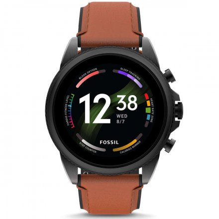 Smartwatch Fossil 6 GEN z brązowym paskiem skórzanym FTW4062