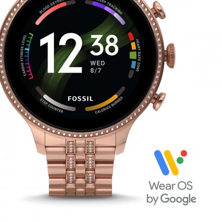 Smartwatch Fossil 6 GEN z bransoletką rose gold FTW6077