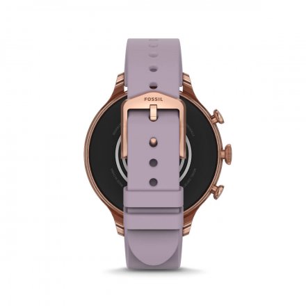 Smartwatch Fossil 6 GEN z fioletowym paskiem silikonowym FTW6080