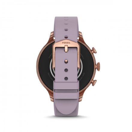 Smartwatch Fossil 6 GEN z fioletowym paskiem silikonowym FTW6080