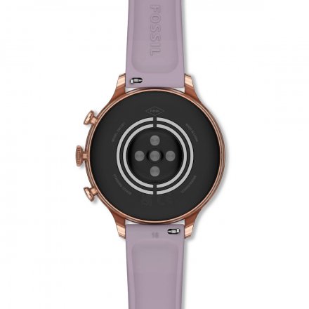 Smartwatch Fossil 6 GEN z fioletowym paskiem silikonowym FTW6080