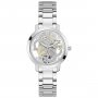 Srebrny zegarek damski Guess z bransoletką Skeleton GW0300L1