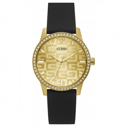 Złoty zegarek Damski Guess Check G Logo GW0355L1 