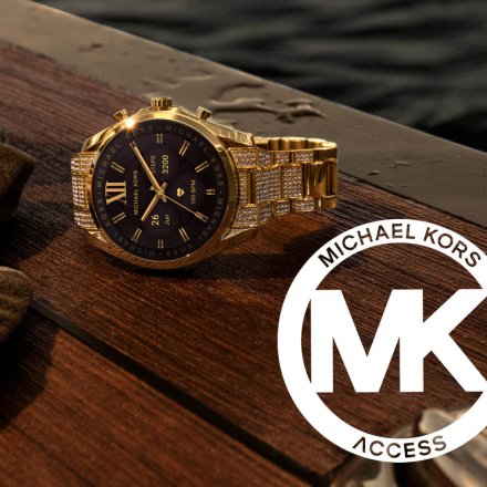 Złoty smartwatch Michael Kors z kryształkami 6 GEN MKT5136 BRADSHAW