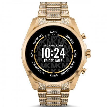 Złoty smartwatch Michael Kors z kryształkami 6 GEN MKT5136 BRADSHAW
