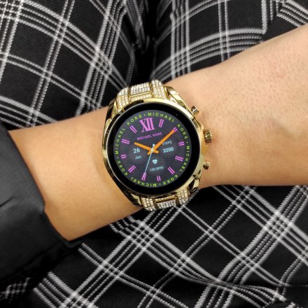 Złoty smartwatch Michael Kors z kryształkami 6 GEN MKT5136 BRADSHAW